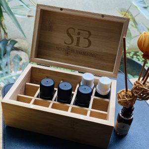 SIB嚴選 芳療配件 竹木精油盒10ml SIB精油15支裝